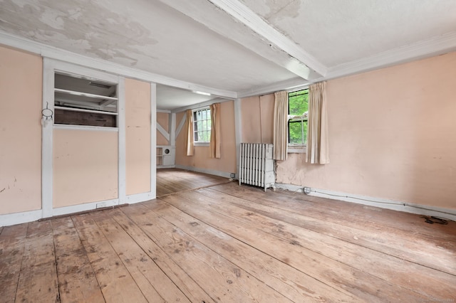 3 Indian Hill Ave, Portland, CT 06480 - spare room with radiator, hardwood / wood-style floors, and crown molding