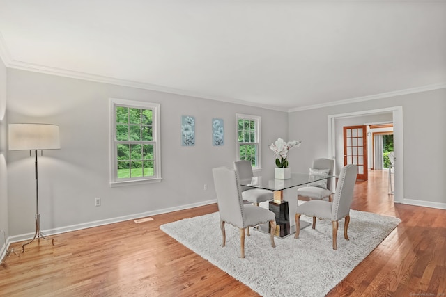 22 Fox Run, Wilton, CT 06897 - dining space with ornamental molding, light wood-style floors, and baseboards