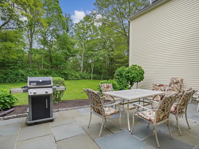 22 Fox Run, Wilton, CT 06897 - view of patio with outdoor dining space and grilling area