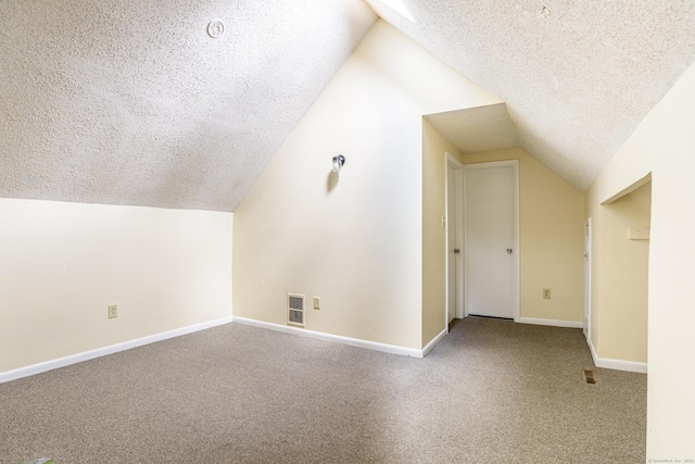 45 Kossuth St, New Haven, CT 06519 - bonus room featuring vaulted ceiling, a textured ceiling, carpet flooring, and baseboards