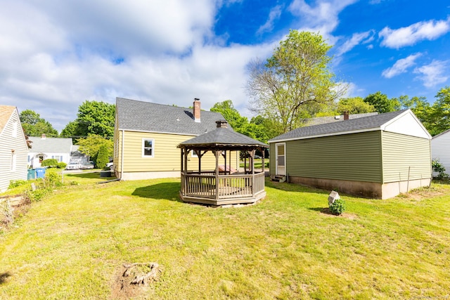 12 Pleasant Dr, Hamden, CT 06514 - rear view of property featuring a gazebo and a yard