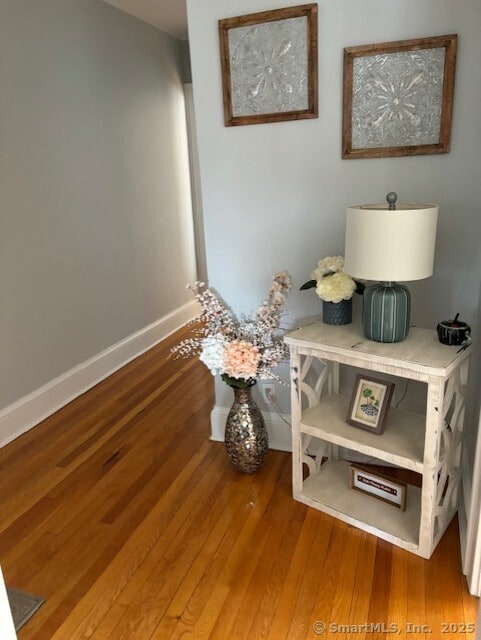 detailed view of wood finished floors and baseboards