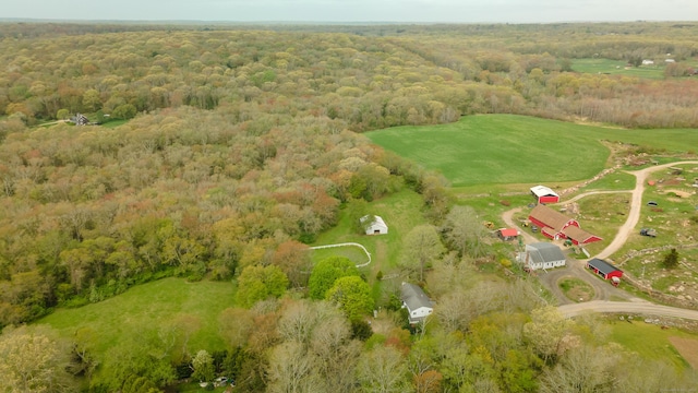aerial overview of property's location featuring a forest