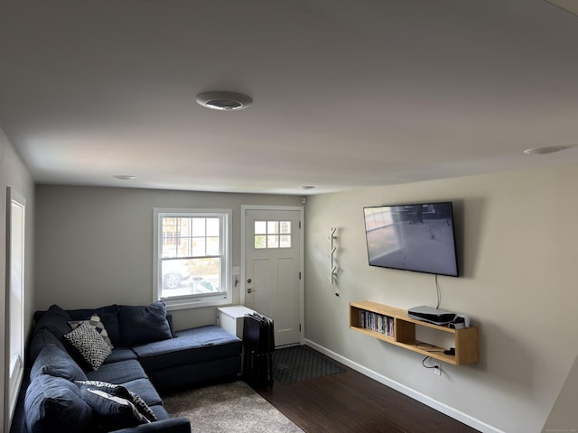 14 Russell St, Hamden, CT 06517 - living room featuring wood finished floors and baseboards