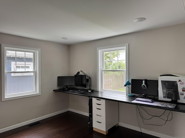 14 Russell St, Hamden, CT 06517 - office area with dark wood-style flooring and baseboards