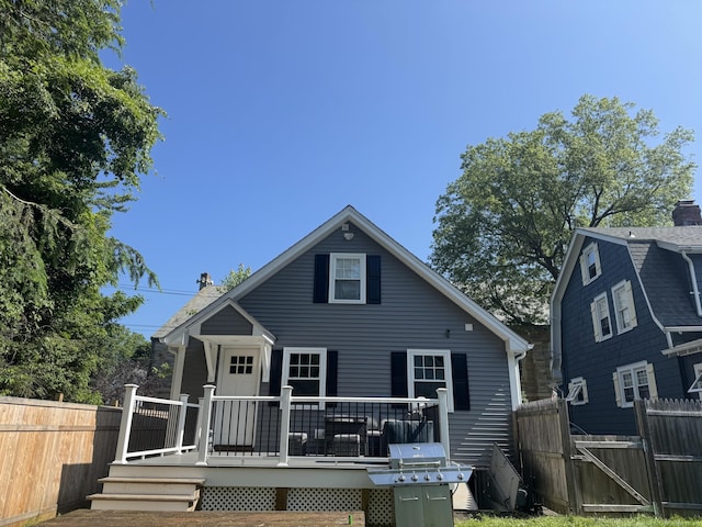 14 Russell St, Hamden, CT 06517 - back of property featuring a deck