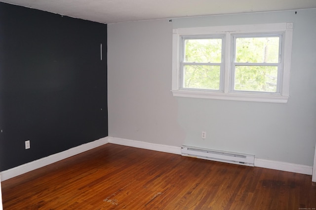 3 Fielding Dr, Montville, CT 06382 - unfurnished room with a baseboard heating unit, baseboards, and wood finished floors