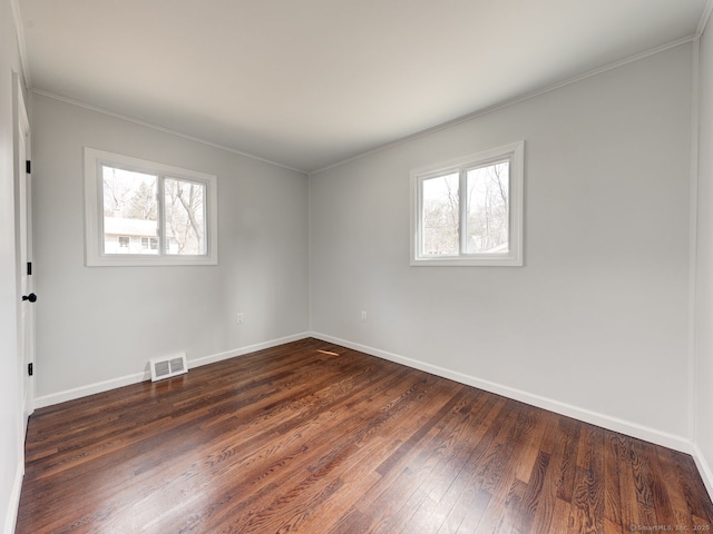 37 Austin Rd, Durham, CT 06422 - spare room with healthy amount of natural light, baseboards, dark wood-type flooring, and ornamental molding