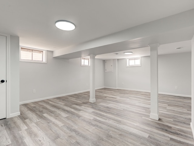 37 Austin Rd, Durham, CT 06422 - basement with light wood-style flooring, baseboards, and healthy amount of natural light