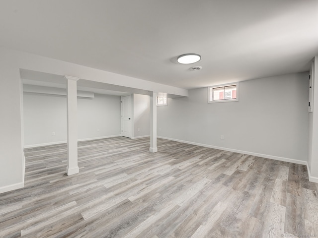 37 Austin Rd, Durham, CT 06422 - basement featuring light wood-style flooring and baseboards