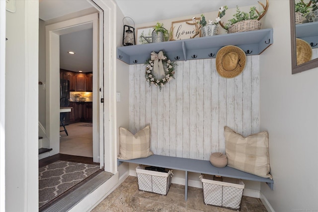123 Kennerson Reservoir Rd, Ashford, CT 06278 - mudroom featuring baseboards