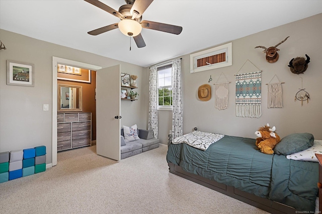 123 Kennerson Reservoir Rd, Ashford, CT 06278 - carpeted bedroom with ceiling fan and baseboards