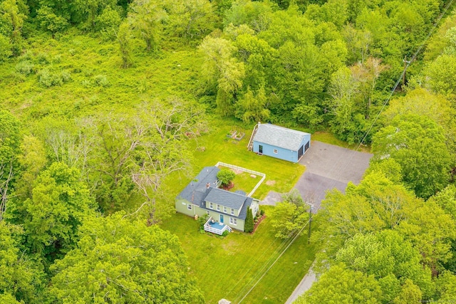 123 Kennerson Reservoir Rd, Ashford, CT 06278 - view from above of property featuring a forest
