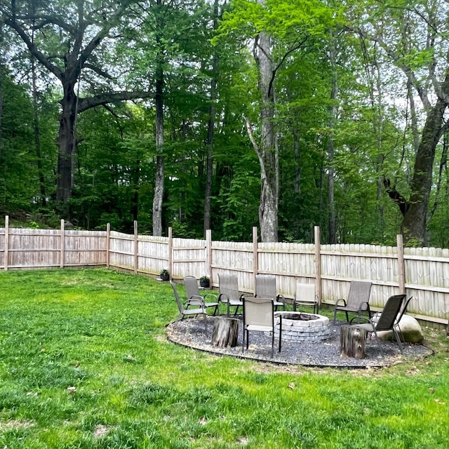 41 Secret Lake Rd, Canton, CT 06019 - view of yard with an outdoor fire pit