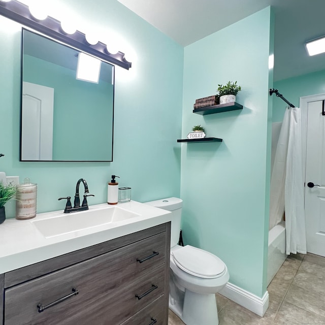 41 Secret Lake Rd, Canton, CT 06019 - full bathroom featuring toilet, vanity, tile patterned flooring, and shower / tub combo