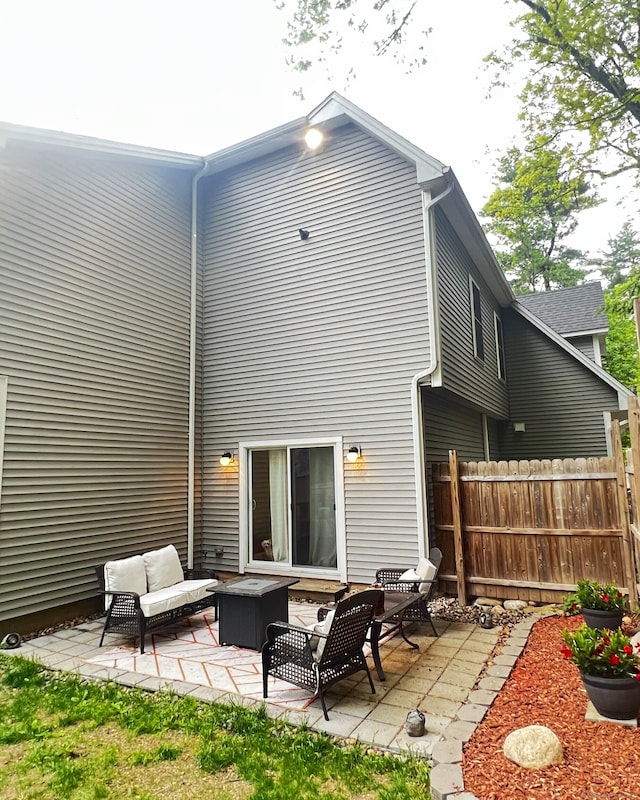 41 Secret Lake Rd, Canton, CT 06019 - back of house featuring fence, a patio, and an outdoor hangout area