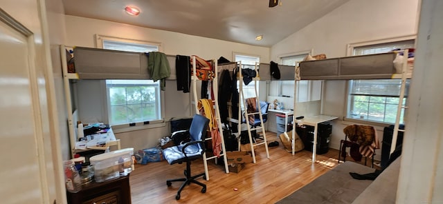 75 Clifton St, West Haven, CT 06516 - office area with wood finished floors and vaulted ceiling