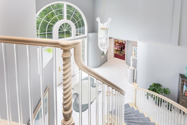 view of stairway
