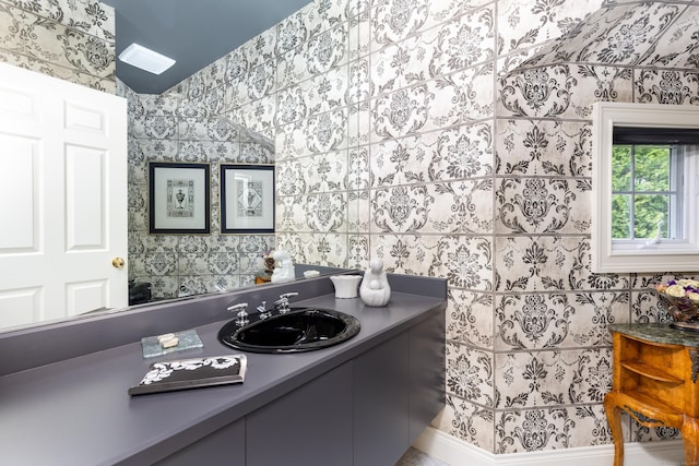 bathroom featuring vanity