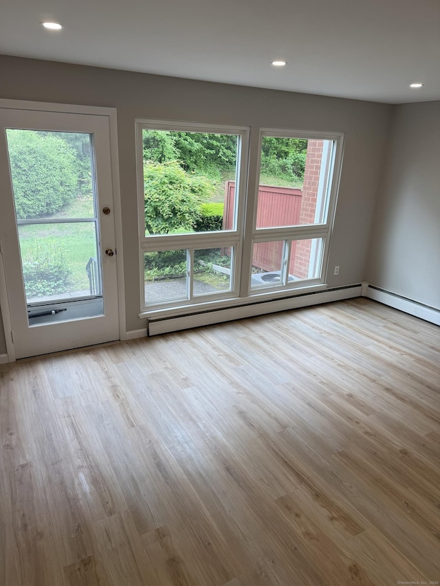 240 Centerbrook Rd Unit 240, Hamden, CT 06518 - unfurnished room with healthy amount of natural light, wood finished floors, recessed lighting, and baseboards