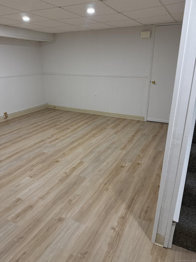 240 Centerbrook Rd Unit 240, Hamden, CT 06518 - finished basement with wood finished floors, a paneled ceiling, baseboards, and recessed lighting