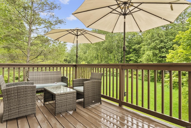 48 Twin Oaks Unit 48, New Milford, CT 06776 - wooden deck featuring outdoor dining space and a lawn