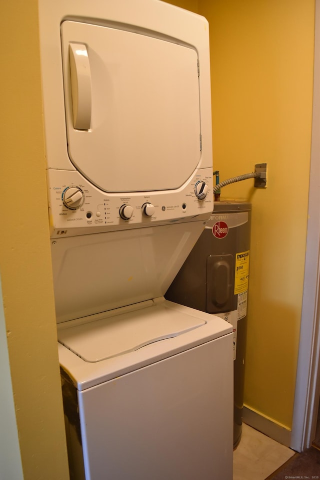 34 Joliet Ct, Groton, CT 06340 - laundry area featuring estacked washer and dryer
