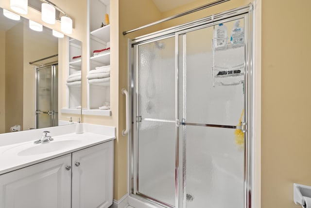 91 Pondview Cir Unit 91, Beacon Falls, CT 06403 - bathroom featuring a stall shower and vanity