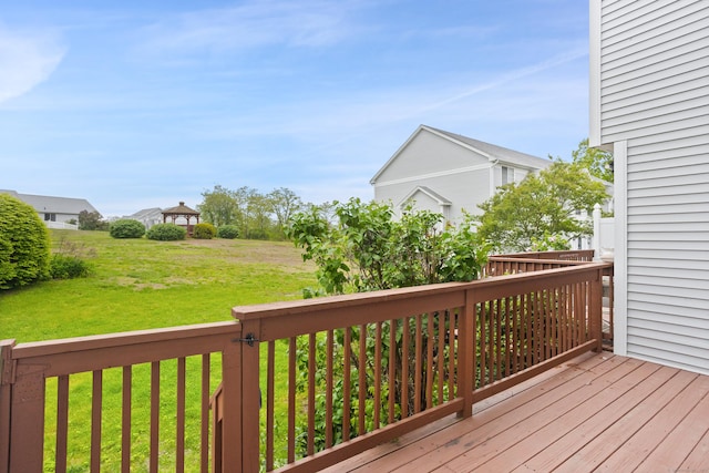 560 Silver Sands Rd Unit 902, East Haven, CT 06512 - wooden deck with a yard