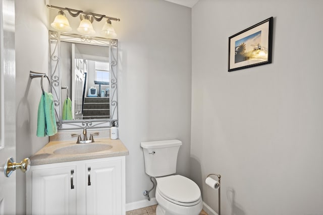 560 Silver Sands Rd Unit 902, East Haven, CT 06512 - half bathroom with toilet, vanity, baseboards, and tile patterned flooring