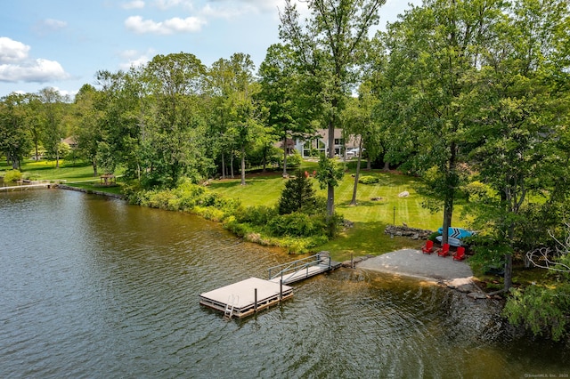 8 Heritage Island Rd, New Fairfield, CT 06812 - dock area with a water view and view of wooded area