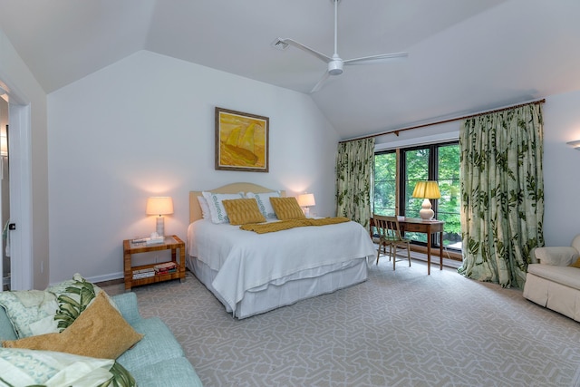 8 Heritage Island Rd, New Fairfield, CT 06812 - carpeted bedroom featuring lofted ceiling and ceiling fan