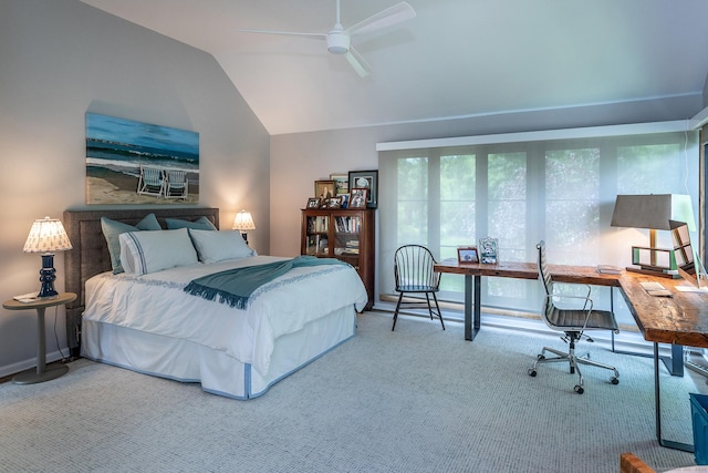8 Heritage Island Rd, New Fairfield, CT 06812 - bedroom featuring vaulted ceiling, carpet flooring, and an office area