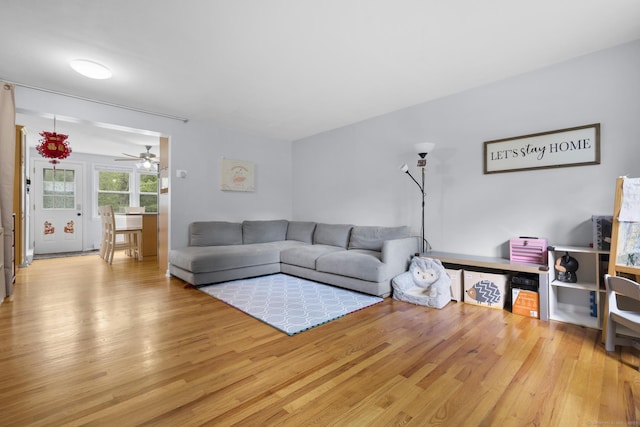 480 Radmere Rd Unit A, Cheshire, CT 06410 - living area with light wood-style floors and a ceiling fan