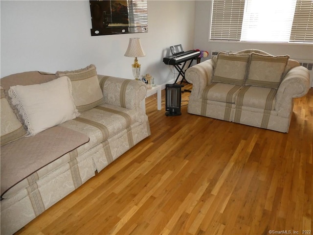 125 Prospect St Unit 3C, Stamford, CT 06901 - living area featuring wood finished floors and baseboards