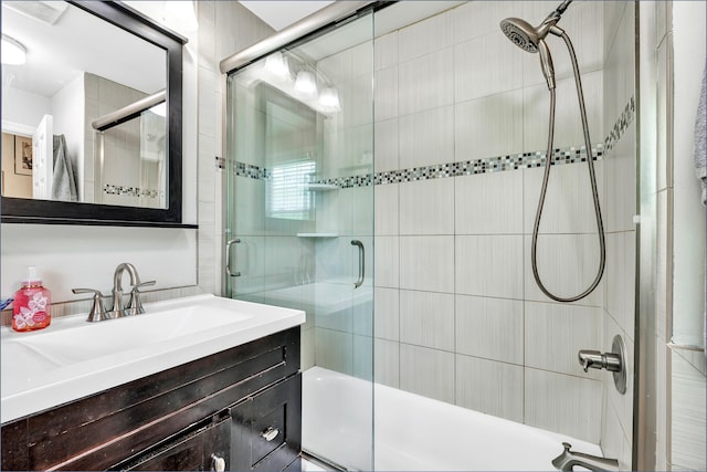 239 Bellevue Ave, West Haven, CT 06516 - full bathroom with enclosed tub / shower combo and vanity