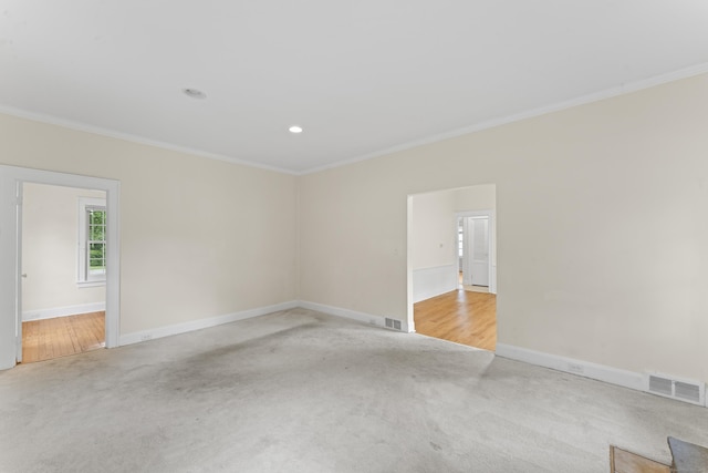 18 Glover Ave, Newtown, CT 06470 - empty room featuring carpet floors, crown molding, and recessed lighting