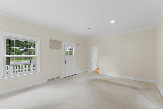 18 Glover Ave, Newtown, CT 06470 - empty room featuring carpet, crown molding, and recessed lighting