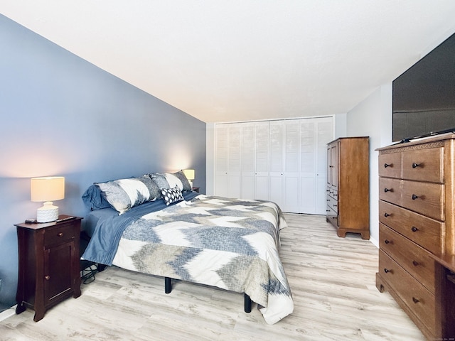 1 Strawberry Hill Ct Apt 1A, Stamford, CT 06902 - bedroom with light wood-type flooring and a closet