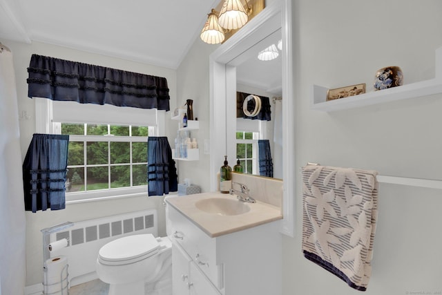 10 Knollwood Rd, Farmington, CT 06032 - full bath featuring radiator, vanity, and toilet
