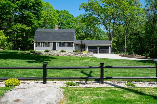 586 Essex Rd, Westbrook, CT 06498 - colonial inspired home featuring a garage, roof with shingles, driveway, a gambrel roof, and a chimney
