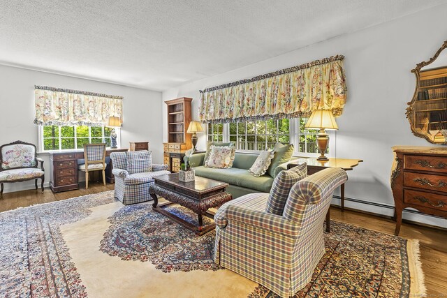 9 Meadowbrook Rd, New Fairfield, CT 06812 - living area featuring wood finished floors and a textured ceiling