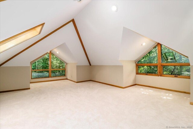 93 Graenest Ridge Rd, Wilton, CT 06897 - bonus room with plenty of natural light, lofted ceiling, carpet flooring, and baseboards