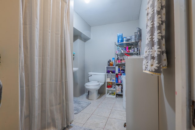 95 Park Ave Apt 14, Danbury, CT 06810 - bathroom with toilet and tile patterned floors