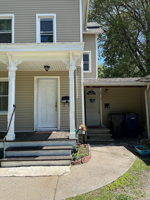 59 Rowan St, Danbury, CT 06810 - property entrance featuring covered porch