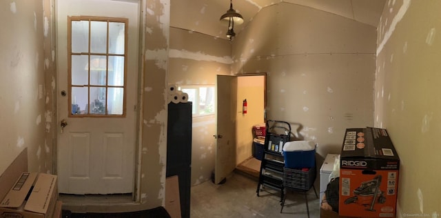 59 Rowan St, Danbury, CT 06810 - misc room featuring lofted ceiling, radiator, and concrete flooring