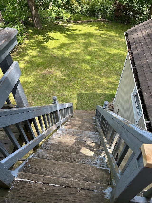59 Rowan St, Danbury, CT 06810 - wooden terrace featuring a yard