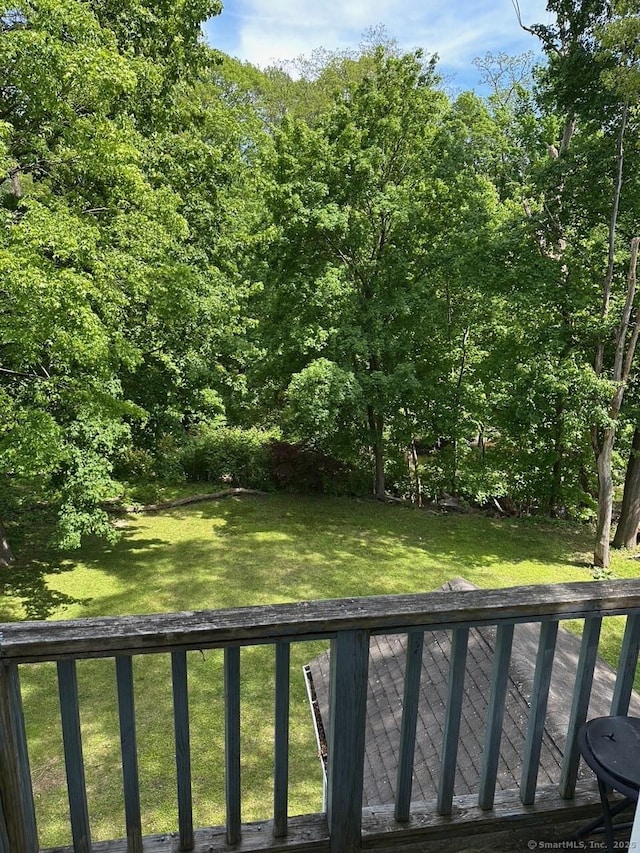 59 Rowan St, Danbury, CT 06810 - view of grassy yard featuring a deck