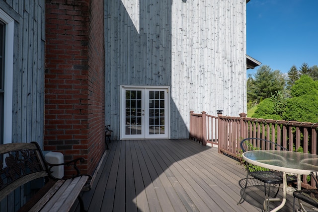 1480 Litchfield Tpke, New Hartford, CT 06057 - deck featuring french doors and outdoor dining area