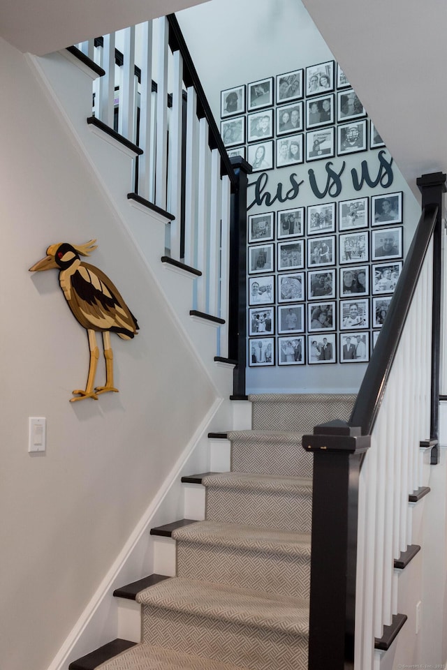 504 Harvest Commons Unit 504, Westport, CT 06880 - stairs featuring carpet